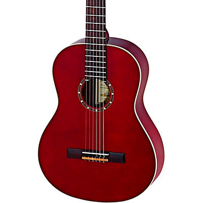 Ortega Family Series R121lwr Left-Handed Classical Guitar Transparent Wine Red for sale