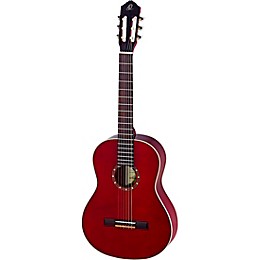 Ortega Family Series R121LWR Left-Handed Classical Guitar Transparent Wine Red