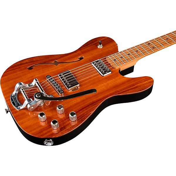 LsL Instruments Soledita DX Koa Top Semi-Hollow Electric Guitar with Bigsby Gloss Natural