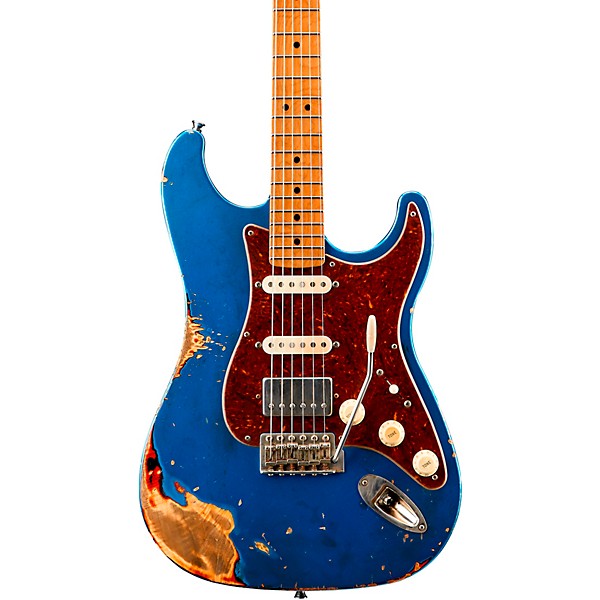 Open Box LsL Instruments Saticoy DX HSS Flame Maple Top Electric Guitar Level 2 Lake Placid Blue over 3-Color Sunburst 197...