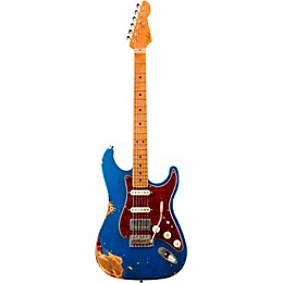 Open Box LsL Instruments Saticoy DX HSS Flame Maple Top Electric Guitar Level 2 Lake Placid Blue over 3-Color Sunburst 197881103569