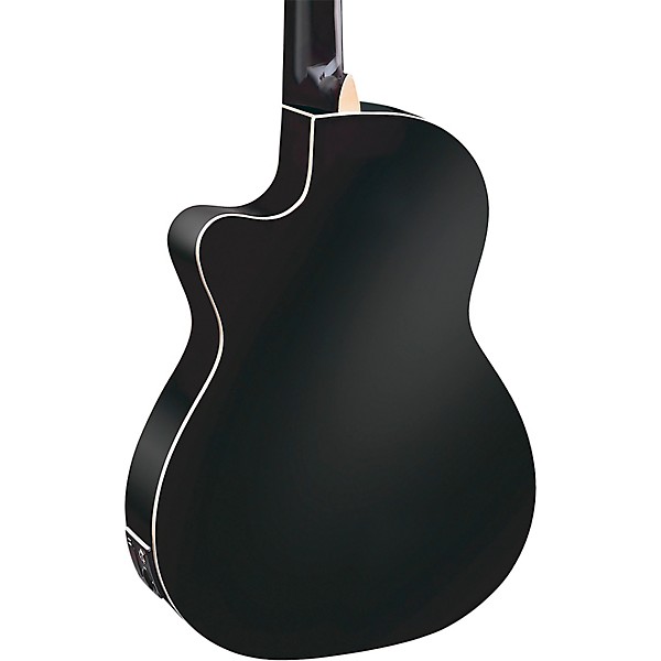 Ortega Family Series Pro RCE141BK Acoustic-Electric Nylon Guitar Gloss Black
