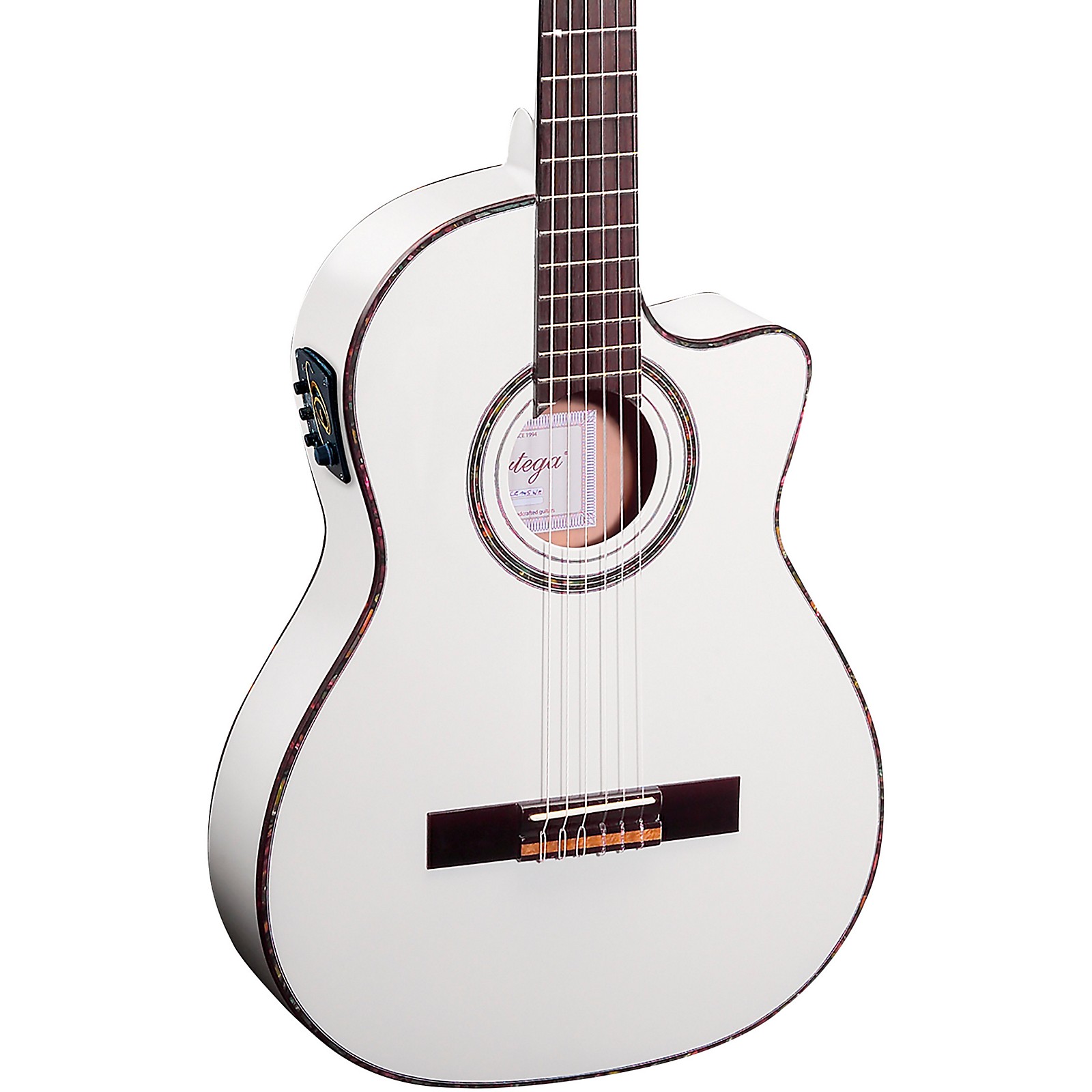 white nylon string guitar