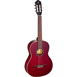 Ortega Family Series Pro R131SNWR Slim Neck Classical Guitar Transparent Wine Red