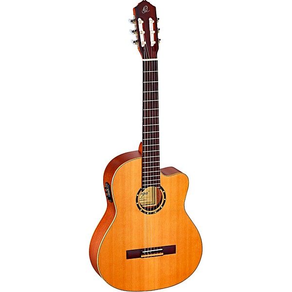 Ortega Family Series Pro RCE131 Acoustic-Electric Classical Guitar Satin Natural