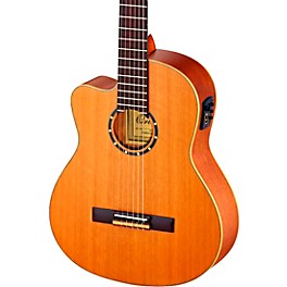 Ortega Family Series Pro RCE131 Acoustic-Electric Left-Handed Classical Guitar Satin Natural