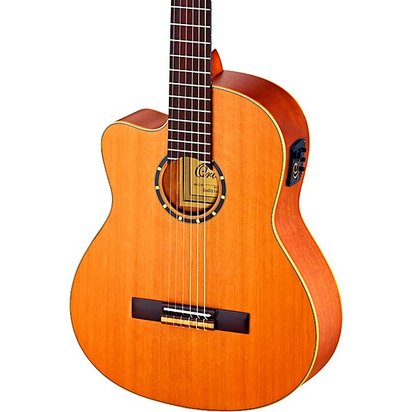 Ortega Family Series Pro RCE131 Acoustic-Electric Left-Handed Classical Guitar Satin Natural