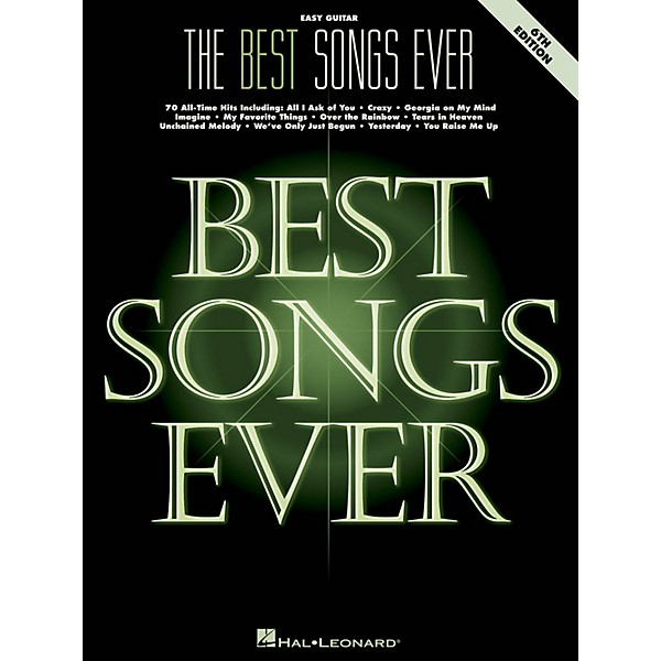 Hal Leonard The Best Songs Ever - 6th Edition Easy Guitar Songbook (No Tab)