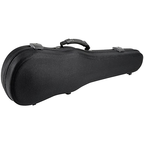 J. Winter Violin-Shaped Case Greenline 1/2 Size Black Exterior, Black Interior