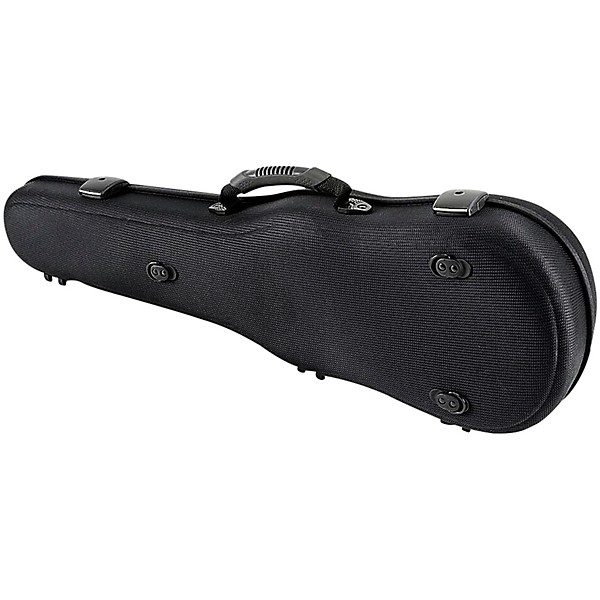 J. Winter Violin-Shaped Case Greenline 1/2 Size Black Exterior, Black Interior