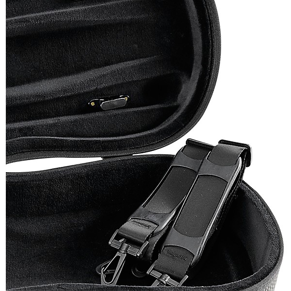 J. Winter Violin-Shaped Case Greenline 1/2 Size Black Exterior, Black Interior