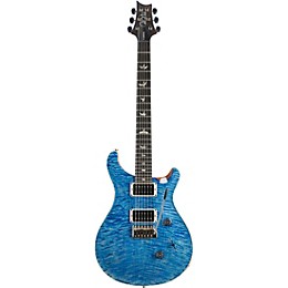 PRS Wood Library Custom 24 10-Top With Pattern Thin Neck and Ebony Fretboard Electric Guitar Faded Blue Jean