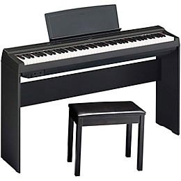 Open Box Yamaha P-125BLB Digital Piano with Wooden Stand and Bench Level 2 Black 194744710131