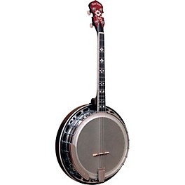 Gold Tone Mastertone IT-250F/L Left-Handed Irish Tenor Banjo With Flange Vintage Brown