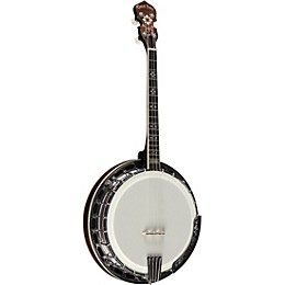 Gold Tone Mastertone IT-250F/L Left-Handed Irish Tenor Banjo With Flange Vintage Brown