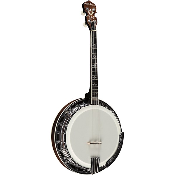 Gold Tone Mastertone IT-250F/L Left-Handed Irish Tenor Banjo With Flange Vintage Brown