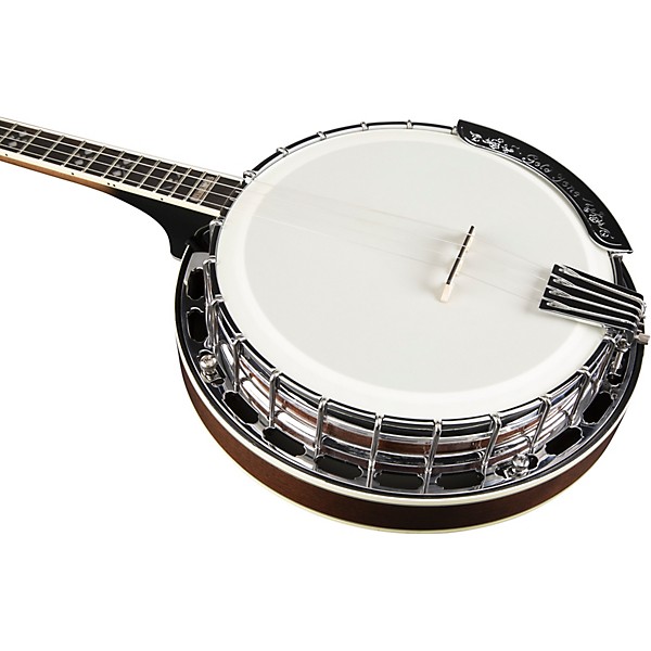 Gold Tone Mastertone IT-250F/L Left-Handed Irish Tenor Banjo With Flange Vintage Brown