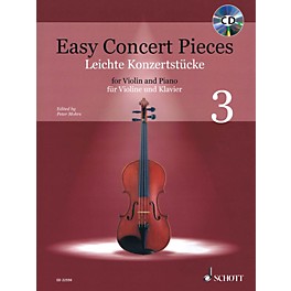 Schott Easy Concert Pieces - Volume 3 (16 Famous Pieces from 4 Centuries)  Violin and Piano Book/CD