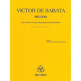 Ricordi Melodia - Violin and Piano by Victor de Sabata
