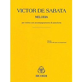 Ricordi Melodia - Violin and Piano by Victor de Sabata