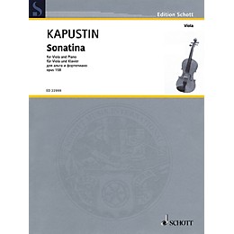 Schott Sonatina, Op. 158 for Viola and Piano by Kapustin