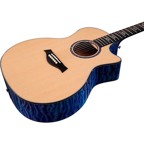 Taylor Custom Grand Auditorium #11152 Sitka Spruce and AA-Quilted Maple Acoustic-Electric Guitar Transparent Purple