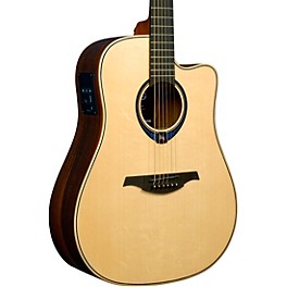 Restock Lag Guitars Tramontane HyVibe THV30DCE Dreadnought Acoustic-Electric Smart Guitar Natural