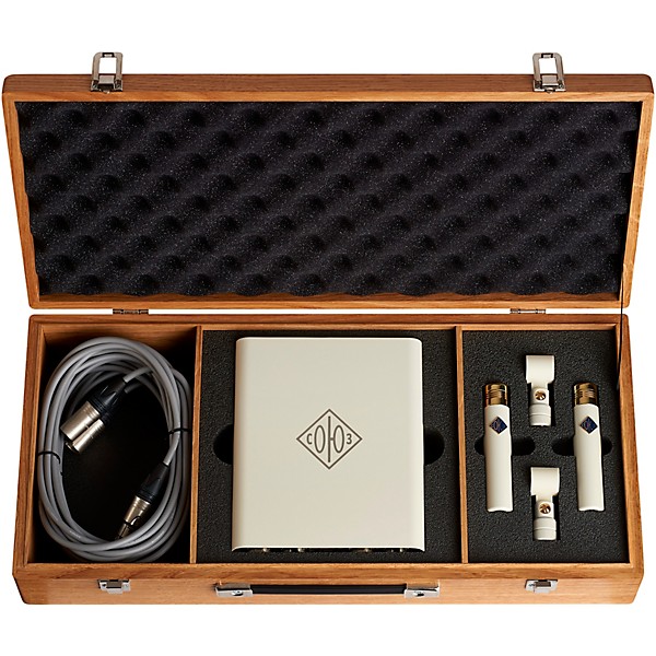 Soyuz Microphones 013 TUBE Matched Pair Small Diaphragm Tube Microphone Single Power Supply Unit with Oak Suitcase (cardio...