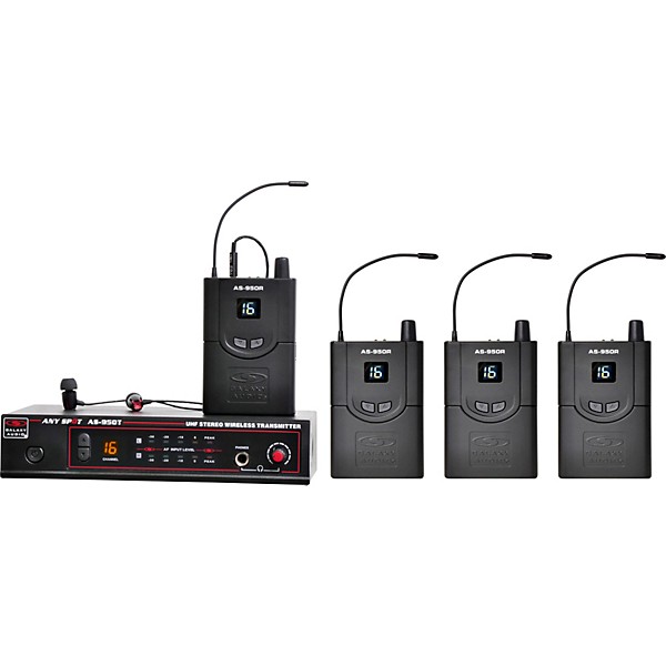 Open Box Galaxy Audio AS-950-4 Wireless In-Ear Monitor Band Pack Level 1 470-534 MHz Black