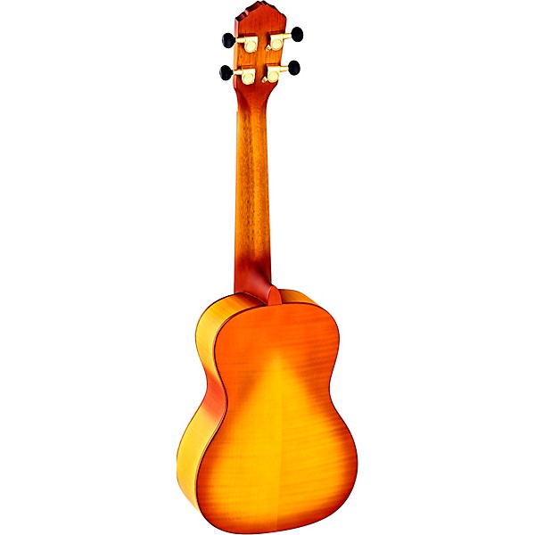 Ortega Saloon Series RUSL-HSB Archtop Concert Acoustic-Electric Ukulele Violin Sunburst
