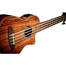 Ortega Caiman-GB-GB Lizard Series Acoustic-Electric Ukulele-Bass Gloss Natural