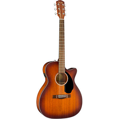 Fender Cc-60Sce All-Mahogany Limited-Edition Acoustic-Electric Guitar Satin Aged Cognac Burst for sale