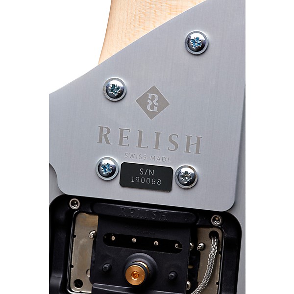 Relish Guitars Mary One Electric Guitar Black Burl Ash/Black Edge