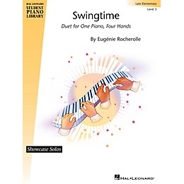 Hal Leonard Swingtime - Hal Leonard Student Piano Library Showcase Duet Late Elementary Level 3 by Eugenie Rocherolle