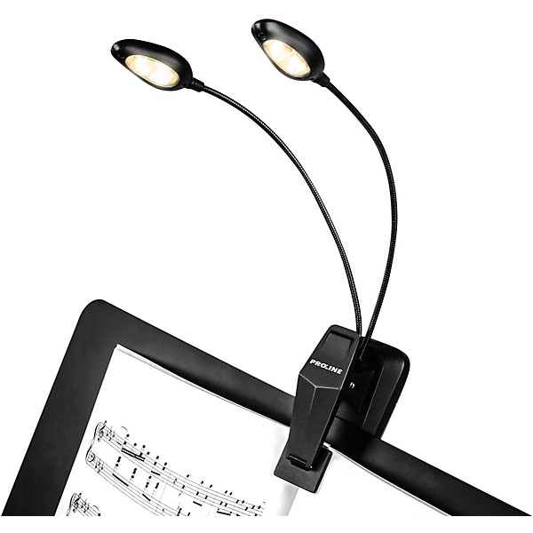 Proline SL4NA Natural Series Dual Head Music Stand Light with 4 LEDs