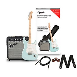 Squier Stratocaster Limited-Edition Electric Guitar Pack With Squier Frontman 10G Amp Sonic Blue