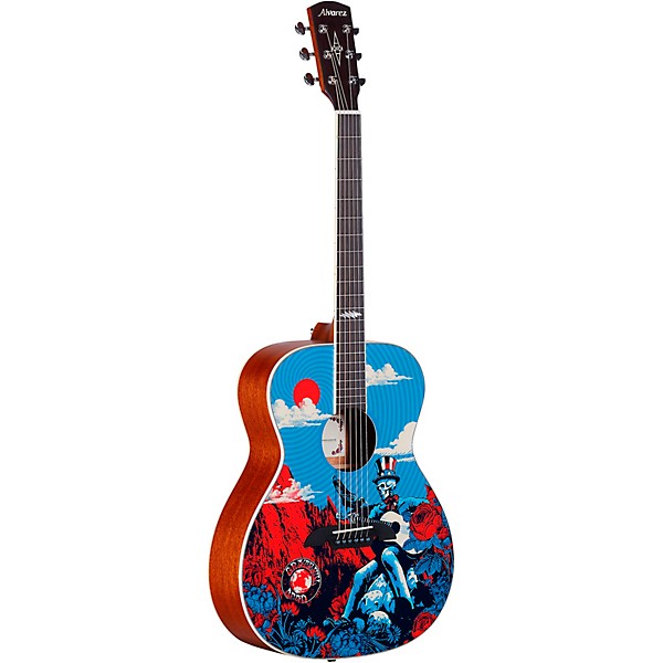 Open Box Alvarez AF60GD Grateful Dead OM Acoustic Guitar