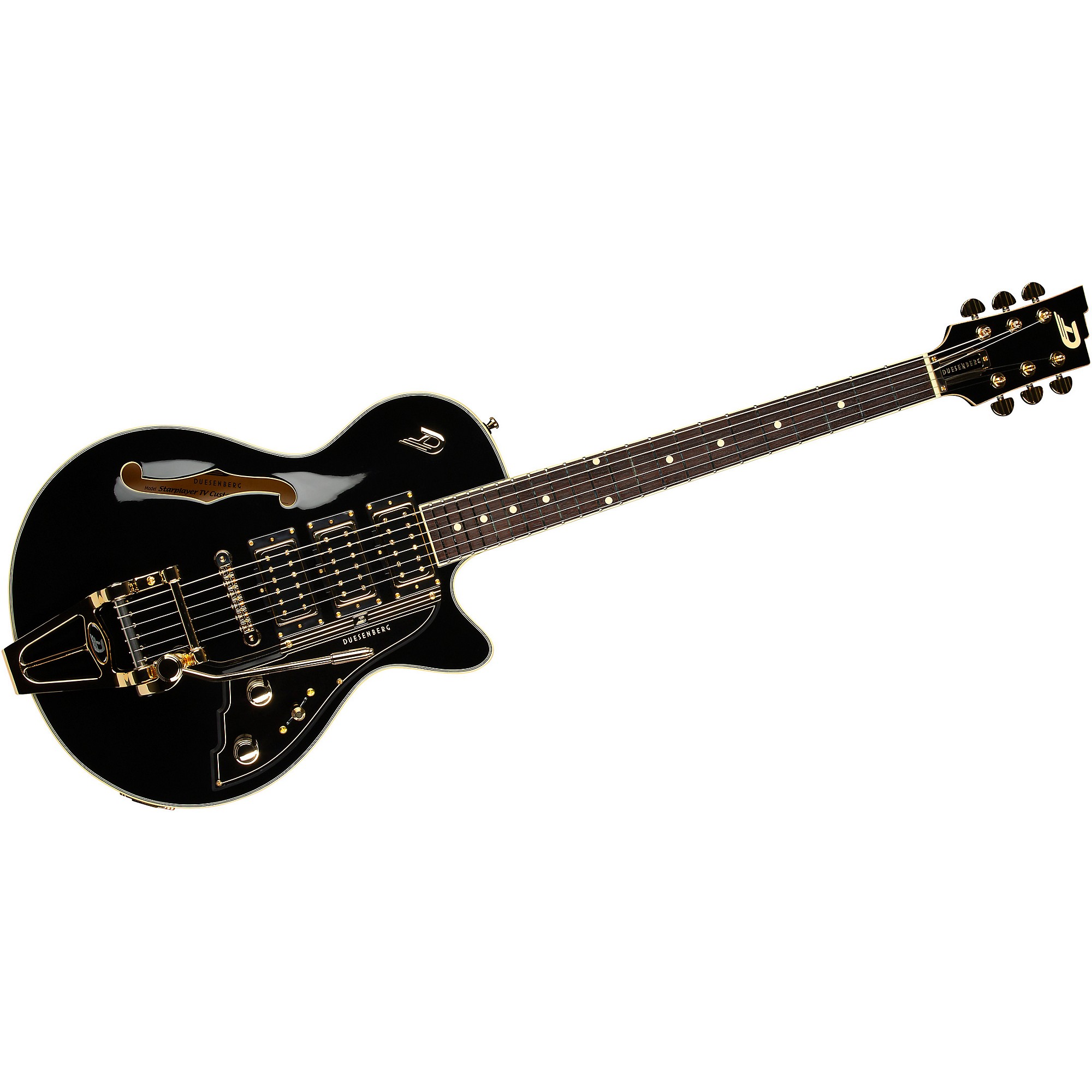Platinum Duesenberg Starplayer TV Custom Electric Guitar Black
