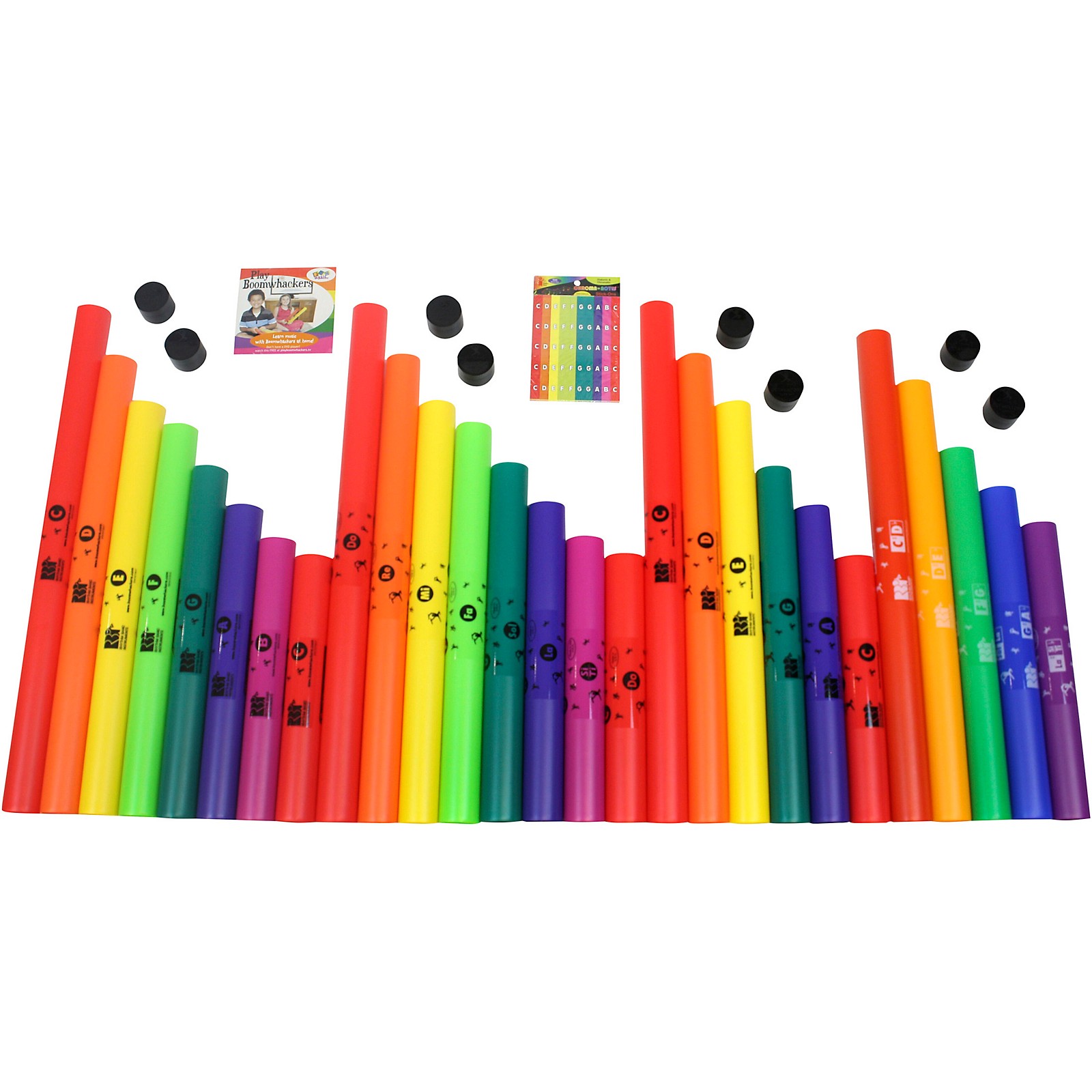 Boomwhackers C Major Bass Diatonic Scale Set (Lower Octave) Boomwhackers  Tuned Percussion Tubes