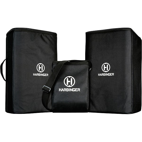 Harbinger M100-BT Portable PA With Bluetooth and Custom Carry Bags 8" Mains