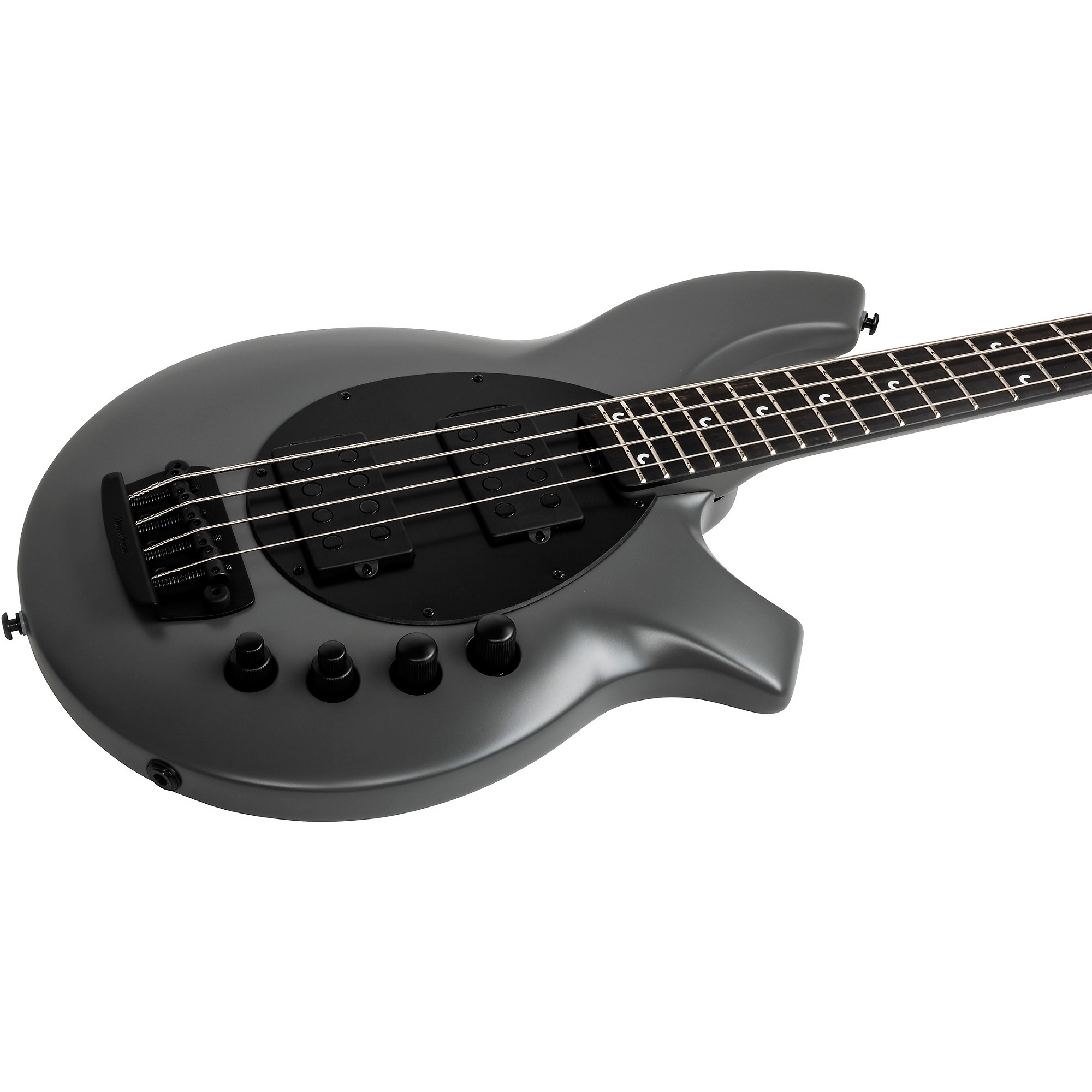 Platinum Ernie Ball Music Man Bongo 4 HH Bass Guitar Titan Gray