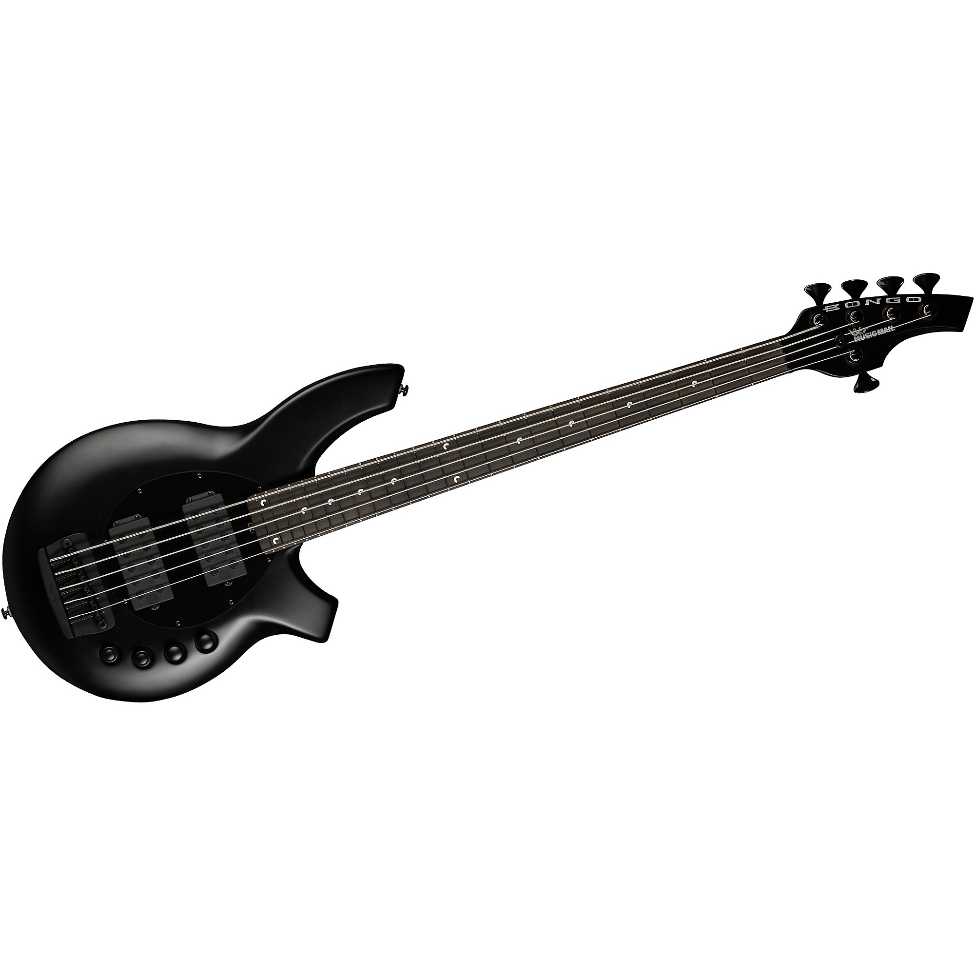 ベース Musicman Bongo 5 SH Stealth Black Ernie Ball Music Man Bongo 5 Bass Guitar - Stealth Black