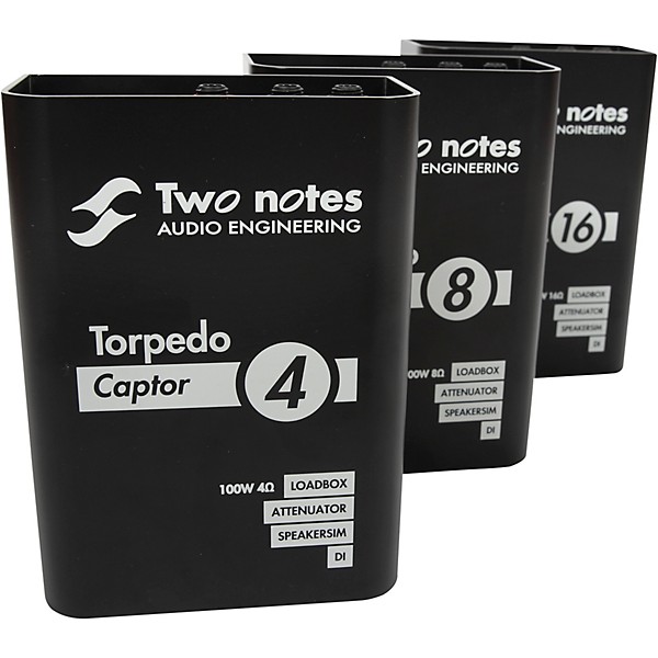 Two Notes AUDIO ENGINEERING Torpedo Captor Loadbox/Attenuator/DI Black 4 Ohm