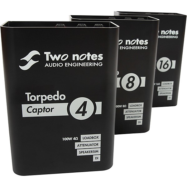 Two Notes AUDIO ENGINEERING Torpedo Captor Loadbox/Attenuator/DI Black 8 Ohm