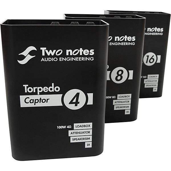 Two Notes AUDIO ENGINEERING Torpedo Captor Loadbox/Attenuator/DI Black 16 Ohm