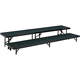 National Public Seating 2 Level Stra... National Public Seating 2 Level Straight Standing Choral Riser (18"x96") Black Carpet