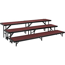 National Public Seating 3 Lev... National Public Seating 3 Level Straight Standing Choral Riser (18"x96" Platform) Red Carpet