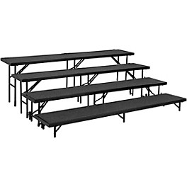 National Public Seating 4 Le... National Public Seating 4 Level Straight Standing Choral Riser (18"x96" Platform) Grey Carpet