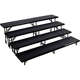 National Public Seating 4 L... National Public Seating 4 Level Straight Standing Choral Riser (18"x96" Platform) Black Carpet