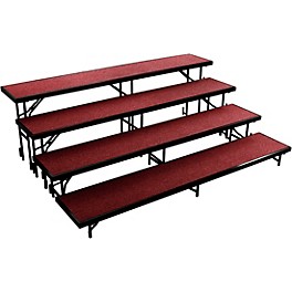 National Public Seating 4 Lev... National Public Seating 4 Level Straight Standing Choral Riser (18"x96" Platform) Red Carpet